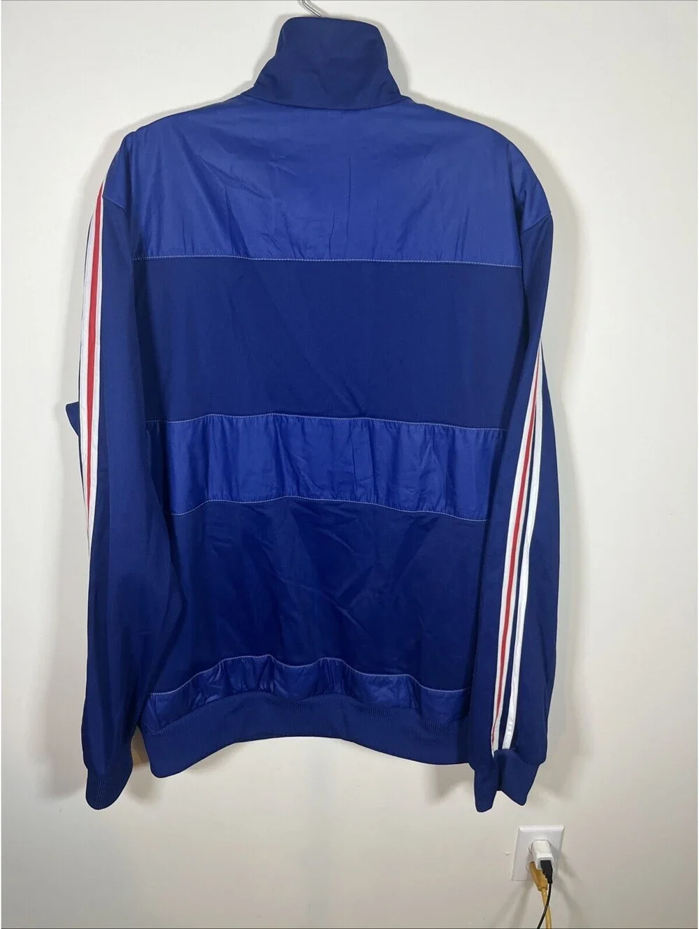 Vintage Adidas France Jacket Track XL Blue Football Full Zip